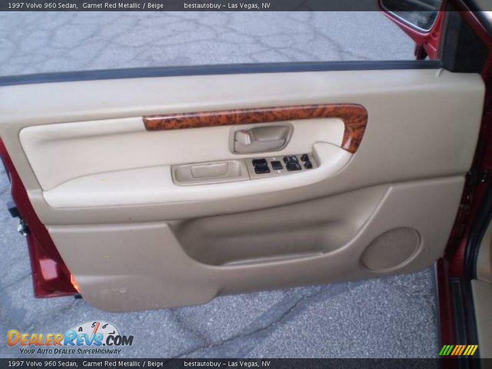 1997 Volvo 960 Sedan Garnet Red Metallic / Beige Photo #10