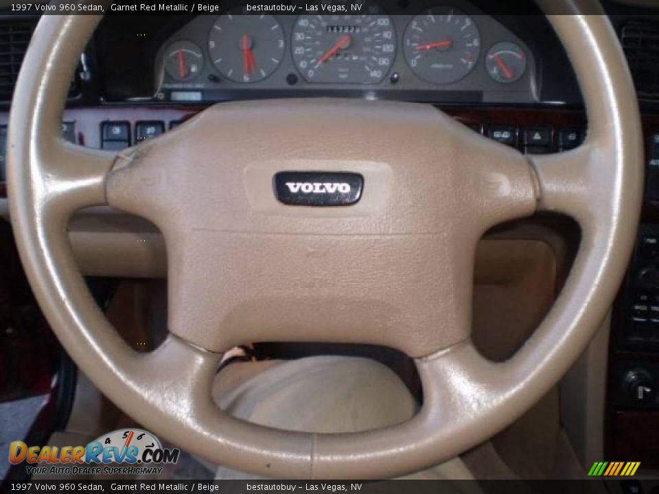 1997 Volvo 960 Sedan Garnet Red Metallic / Beige Photo #16