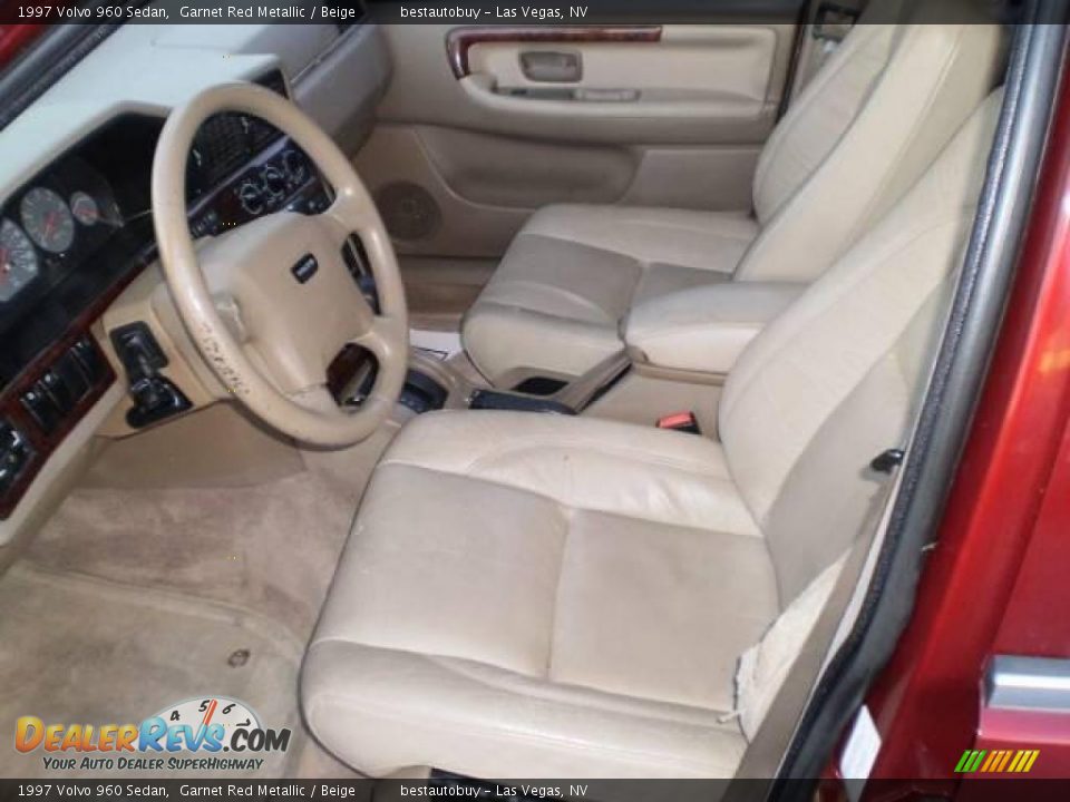 1997 Volvo 960 Sedan Garnet Red Metallic / Beige Photo #20