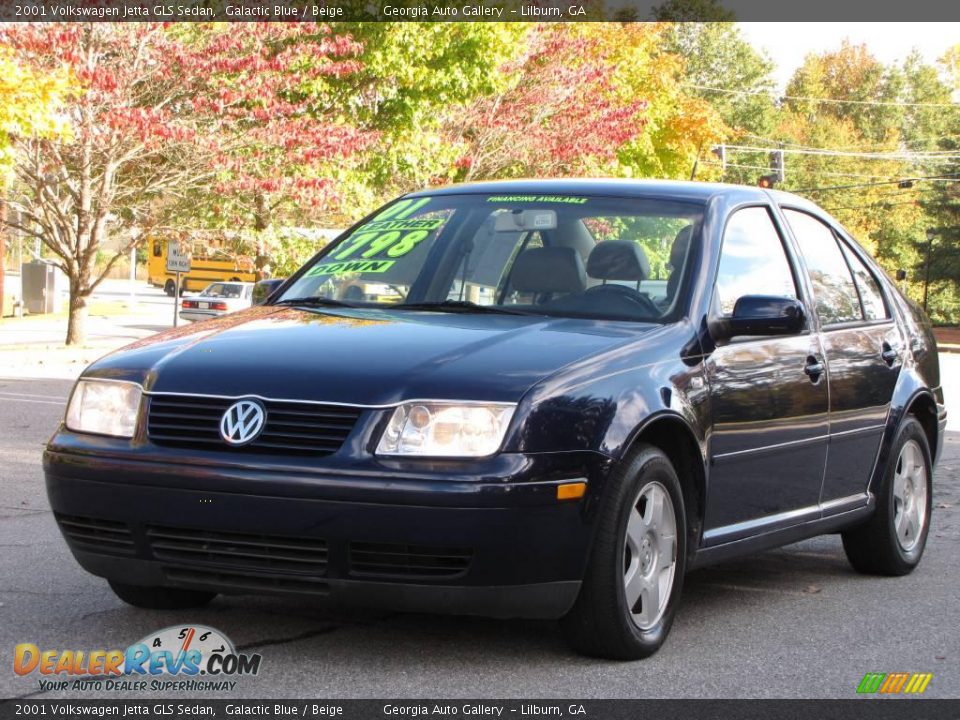 2001 Volkswagen Jetta GLS Sedan Galactic Blue / Beige Photo #2