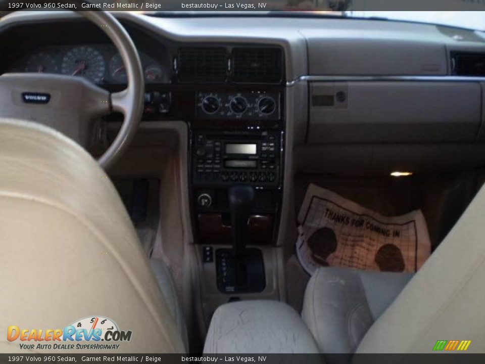 1997 Volvo 960 Sedan Garnet Red Metallic / Beige Photo #23