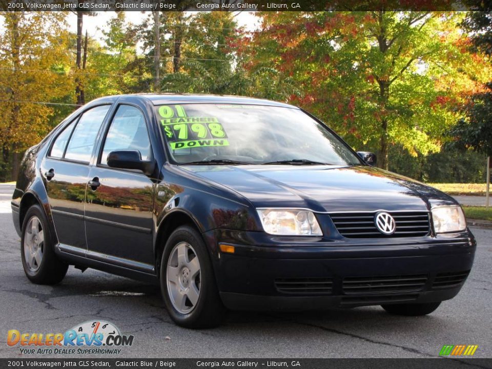 2001 Volkswagen Jetta GLS Sedan Galactic Blue / Beige Photo #4