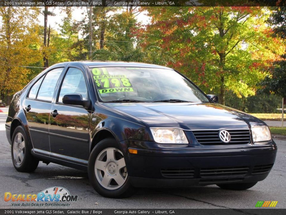 2001 Volkswagen Jetta GLS Sedan Galactic Blue / Beige Photo #5