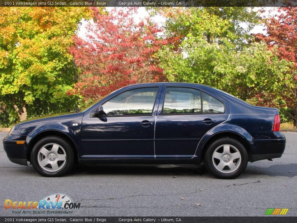 2001 Volkswagen Jetta GLS Sedan Galactic Blue / Beige Photo #6