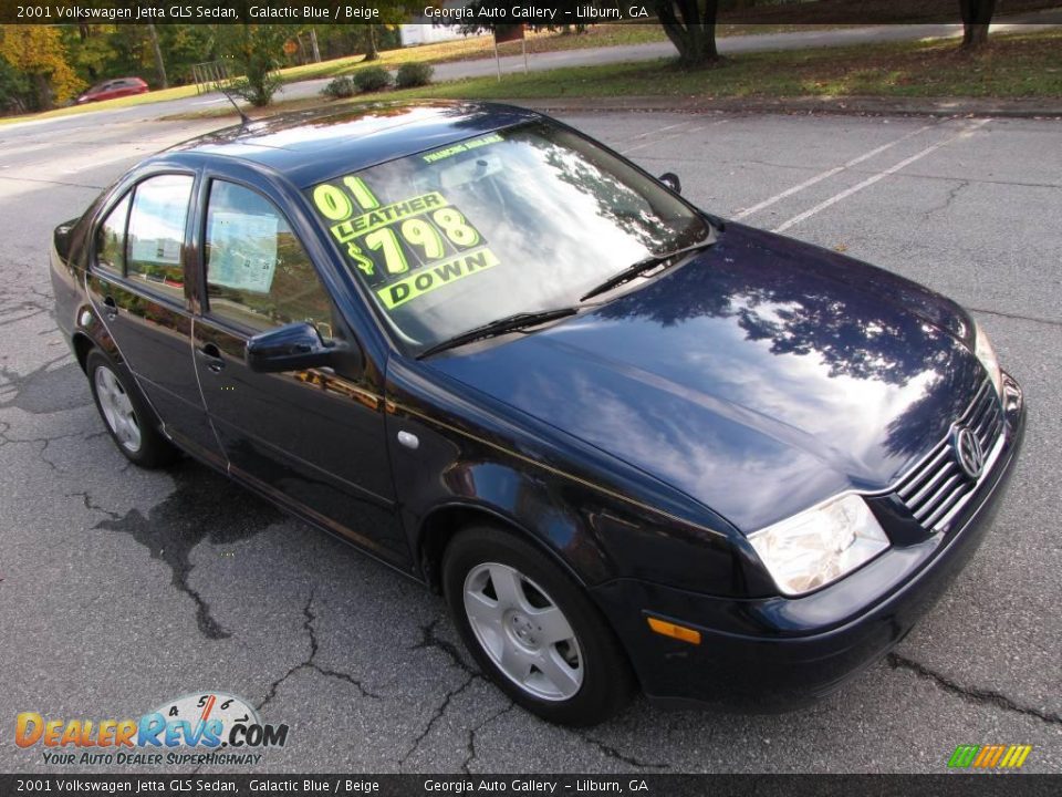 2001 Volkswagen Jetta GLS Sedan Galactic Blue / Beige Photo #17