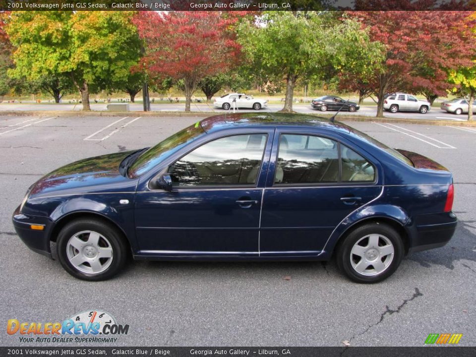 2001 Volkswagen Jetta GLS Sedan Galactic Blue / Beige Photo #20