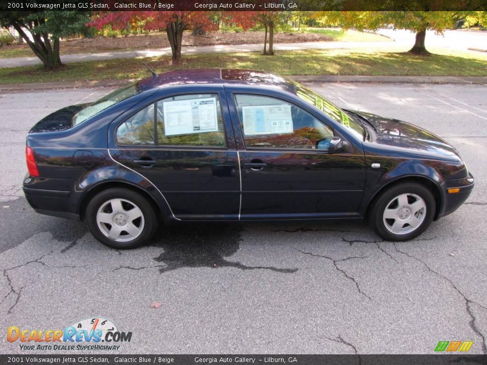 2001 Volkswagen Jetta GLS Sedan Galactic Blue / Beige Photo #24