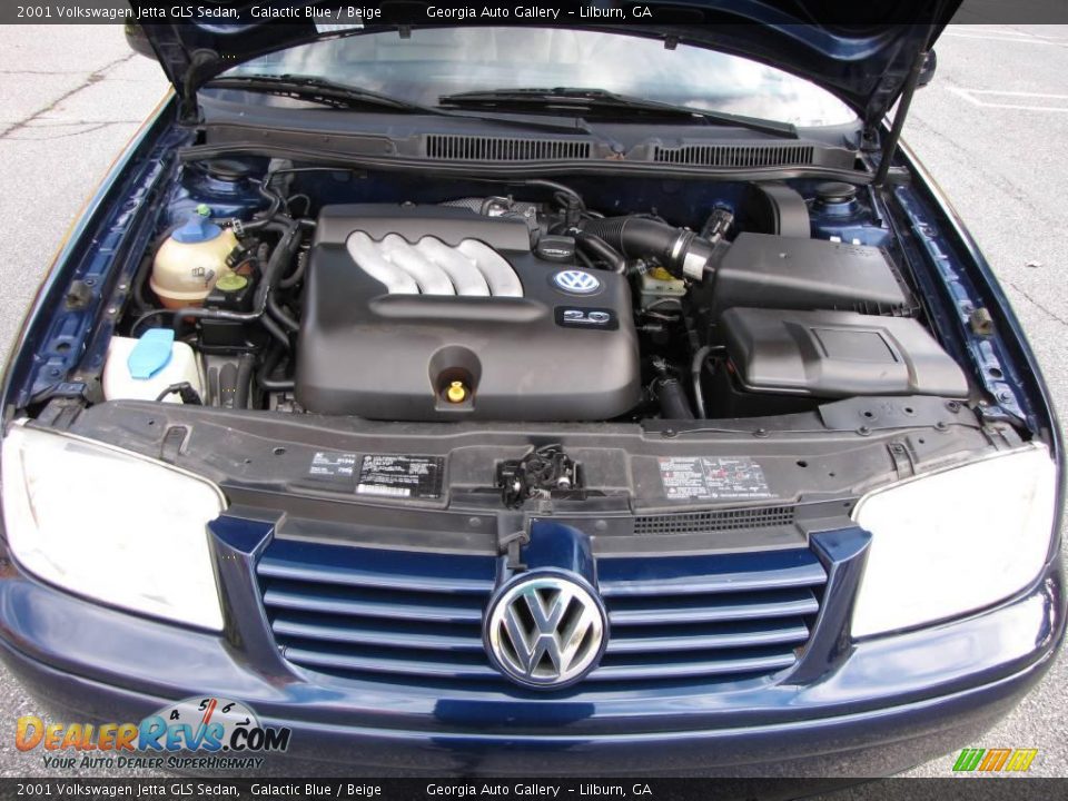 2001 Volkswagen Jetta GLS Sedan Galactic Blue / Beige Photo #35