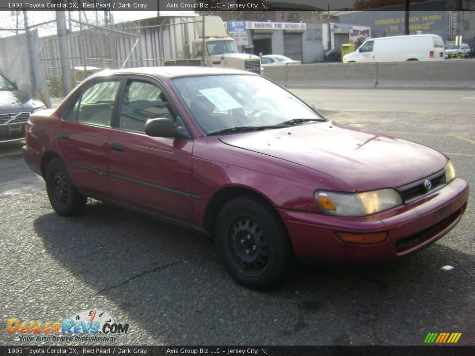 1993 Toyota Corolla DX Red Pearl / Dark Gray Photo #4