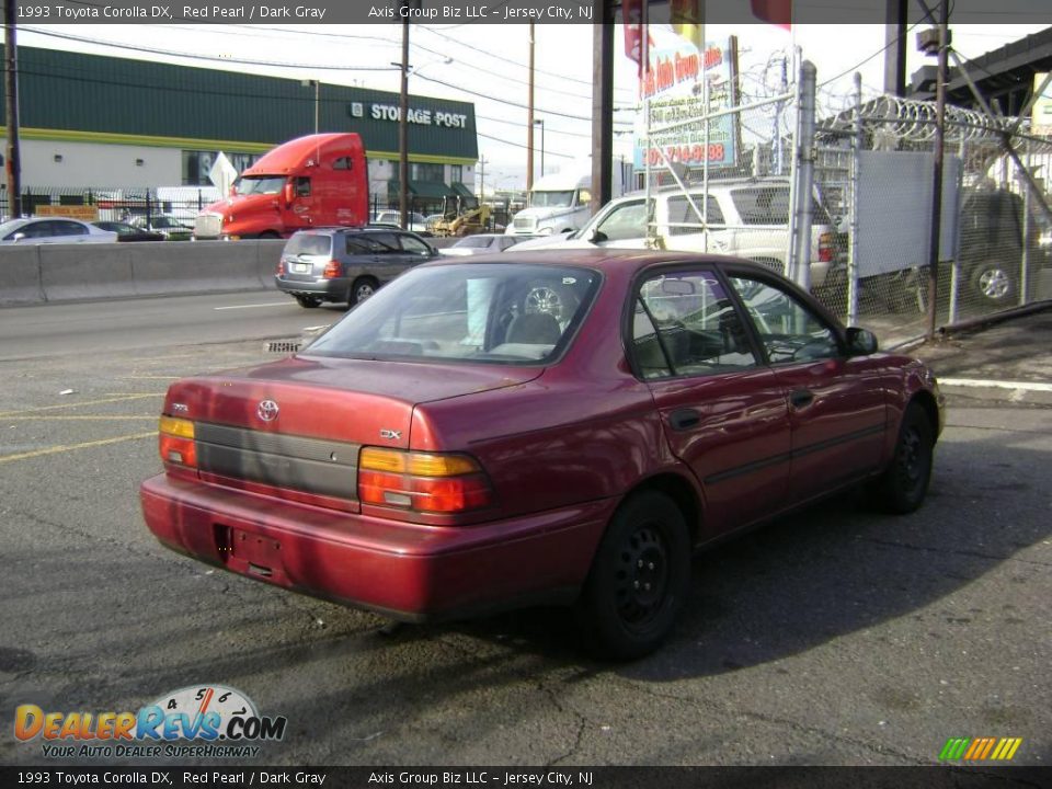 1993 Toyota Corolla DX Red Pearl / Dark Gray Photo #5