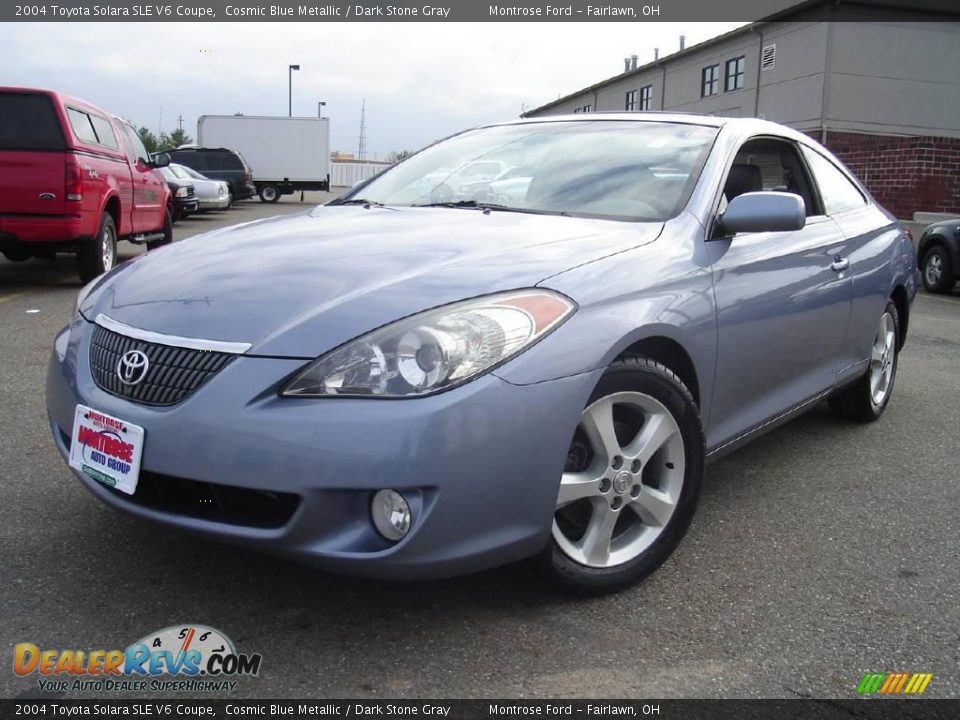 2004 Toyota Solara SLE V6 Coupe Cosmic Blue Metallic / Dark Stone Gray Photo #1