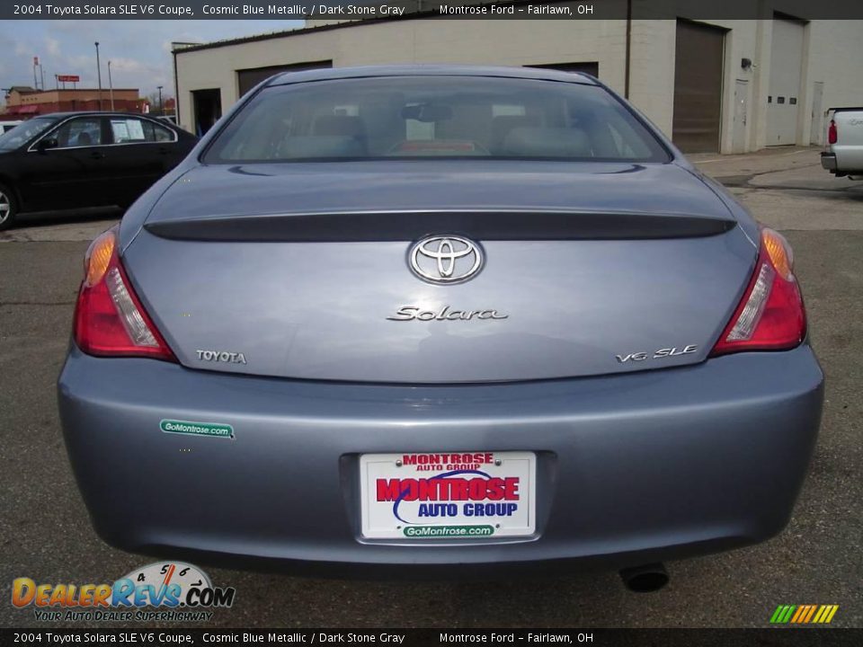 2004 Toyota Solara SLE V6 Coupe Cosmic Blue Metallic / Dark Stone Gray Photo #4