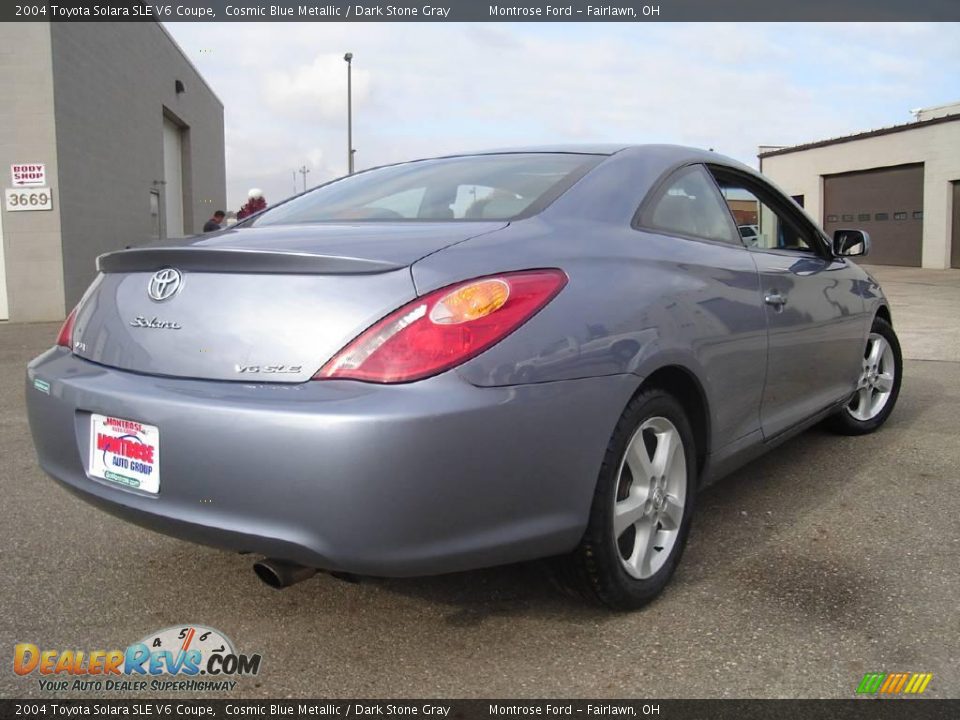 2004 Toyota Solara SLE V6 Coupe Cosmic Blue Metallic / Dark Stone Gray Photo #5