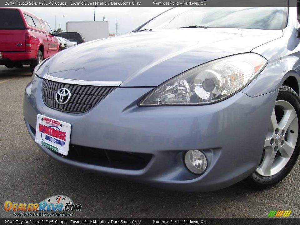2004 Toyota Solara SLE V6 Coupe Cosmic Blue Metallic / Dark Stone Gray Photo #9