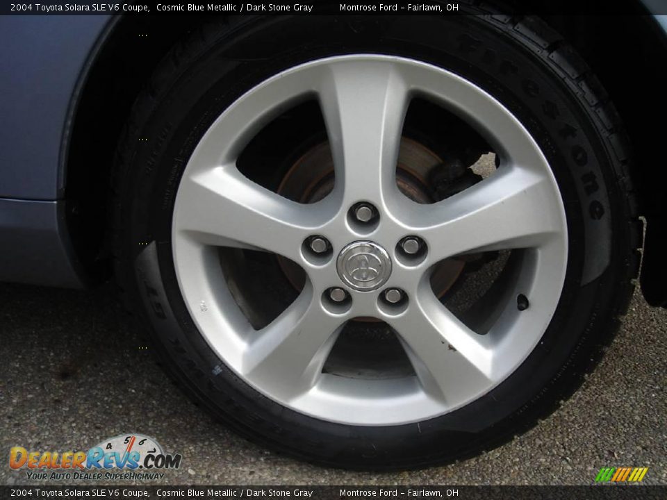 2004 Toyota Solara SLE V6 Coupe Cosmic Blue Metallic / Dark Stone Gray Photo #11