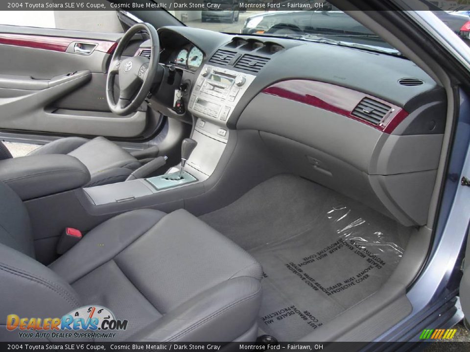 2004 Toyota Solara SLE V6 Coupe Cosmic Blue Metallic / Dark Stone Gray Photo #19