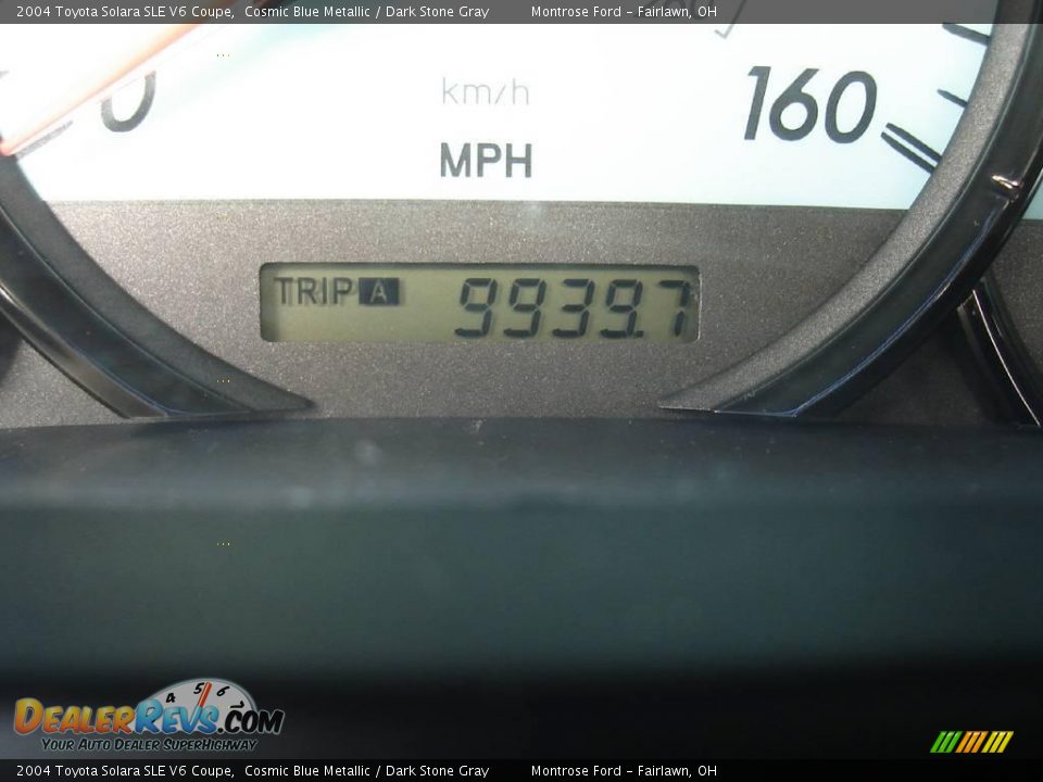 2004 Toyota Solara SLE V6 Coupe Cosmic Blue Metallic / Dark Stone Gray Photo #23