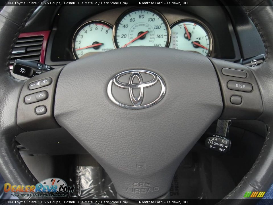 2004 Toyota Solara SLE V6 Coupe Cosmic Blue Metallic / Dark Stone Gray Photo #25