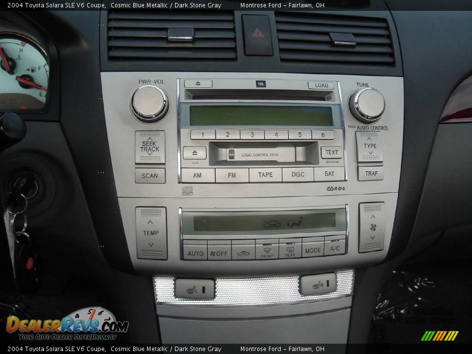 2004 Toyota Solara SLE V6 Coupe Cosmic Blue Metallic / Dark Stone Gray Photo #26