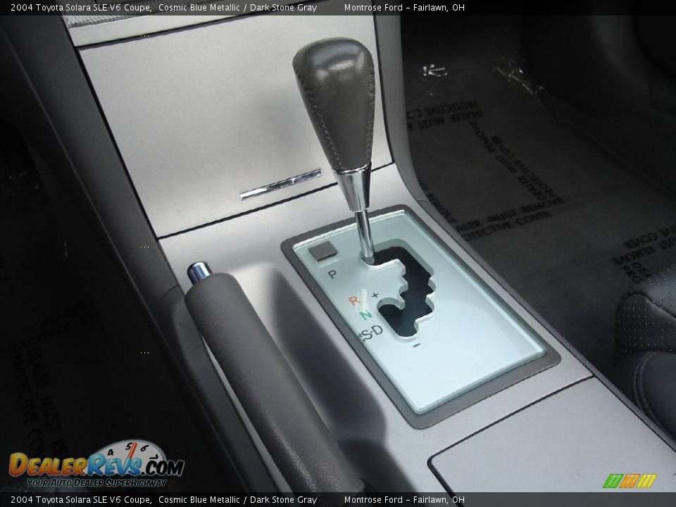 2004 Toyota Solara SLE V6 Coupe Cosmic Blue Metallic / Dark Stone Gray Photo #27