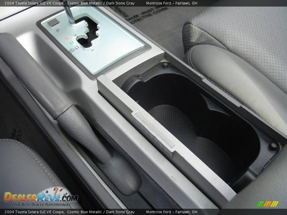 2004 Toyota Solara SLE V6 Coupe Cosmic Blue Metallic / Dark Stone Gray Photo #28
