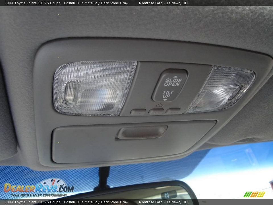 2004 Toyota Solara SLE V6 Coupe Cosmic Blue Metallic / Dark Stone Gray Photo #29