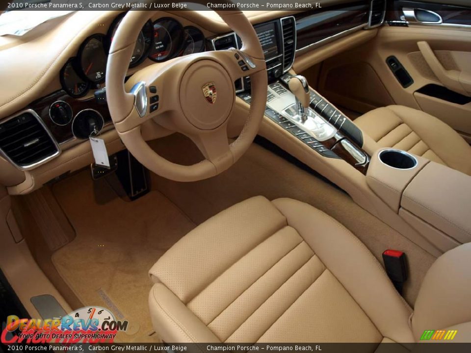 2010 Porsche Panamera S Carbon Grey Metallic / Luxor Beige Photo #6