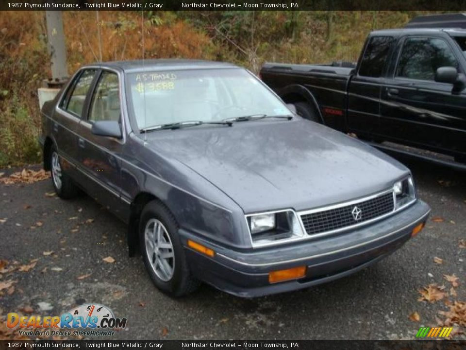 1987 Plymouth Sundance Twilight Blue Metallic / Gray Photo #1