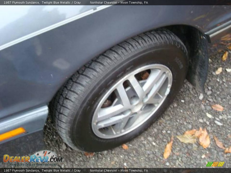 1987 Plymouth Sundance Twilight Blue Metallic / Gray Photo #5