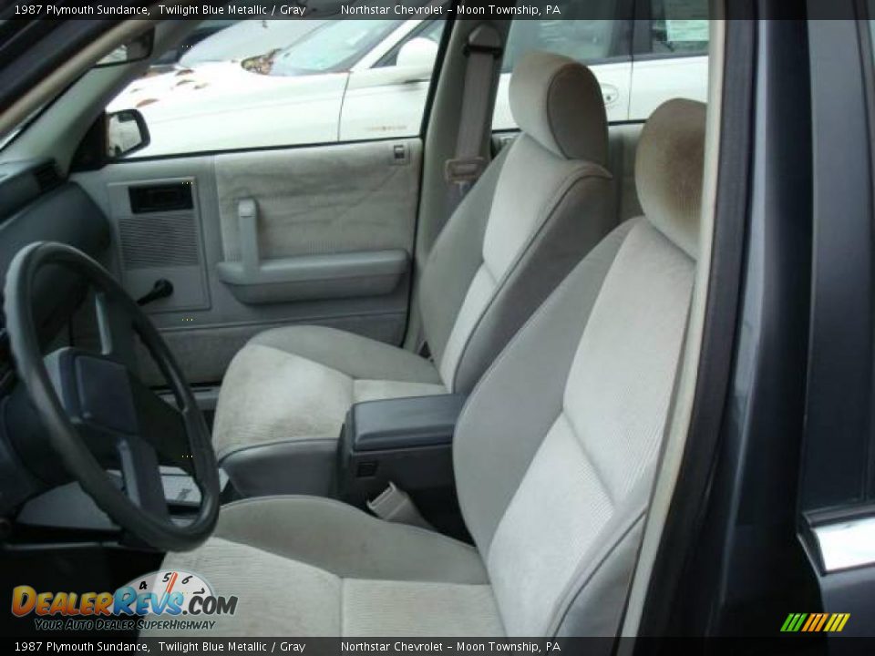 1987 Plymouth Sundance Twilight Blue Metallic / Gray Photo #6