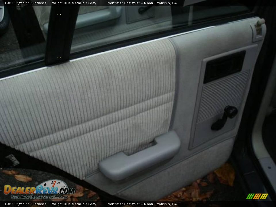 1987 Plymouth Sundance Twilight Blue Metallic / Gray Photo #9