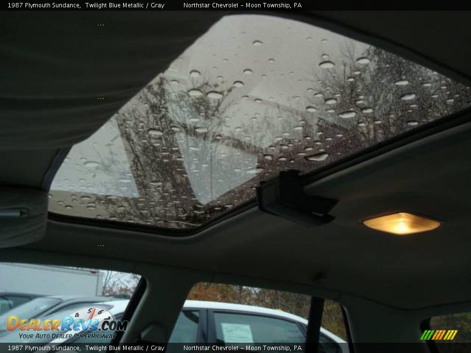 1987 Plymouth Sundance Twilight Blue Metallic / Gray Photo #11