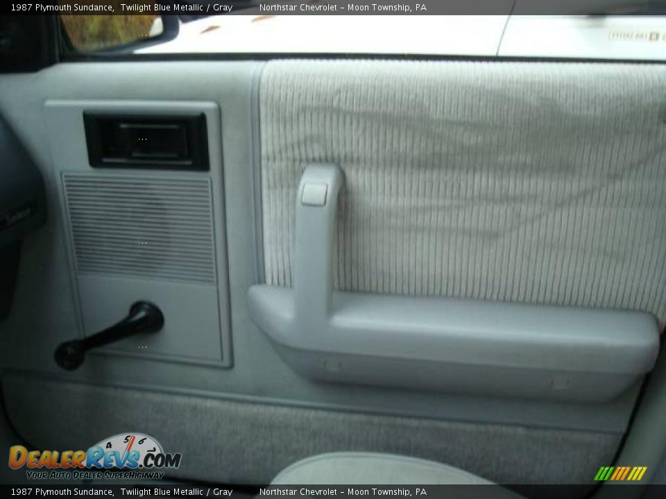 1987 Plymouth Sundance Twilight Blue Metallic / Gray Photo #12