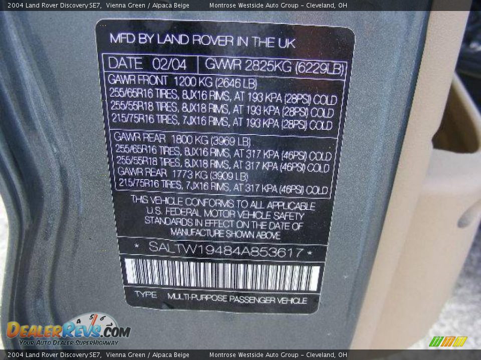 2004 Land Rover Discovery SE7 Vienna Green / Alpaca Beige Photo #35