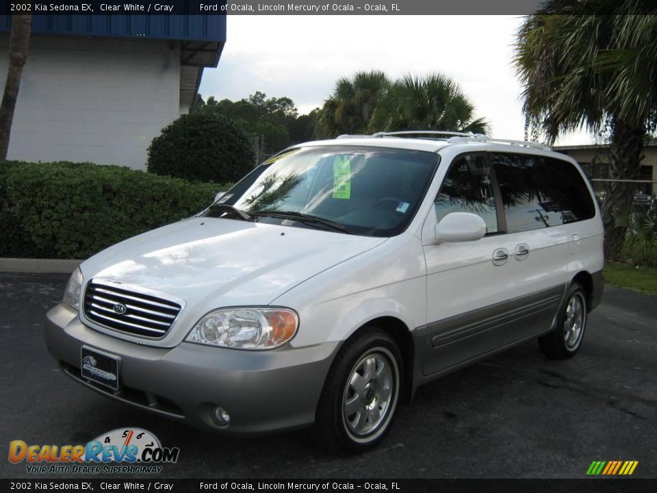 2002 Kia Sedona EX Clear White / Gray Photo #7