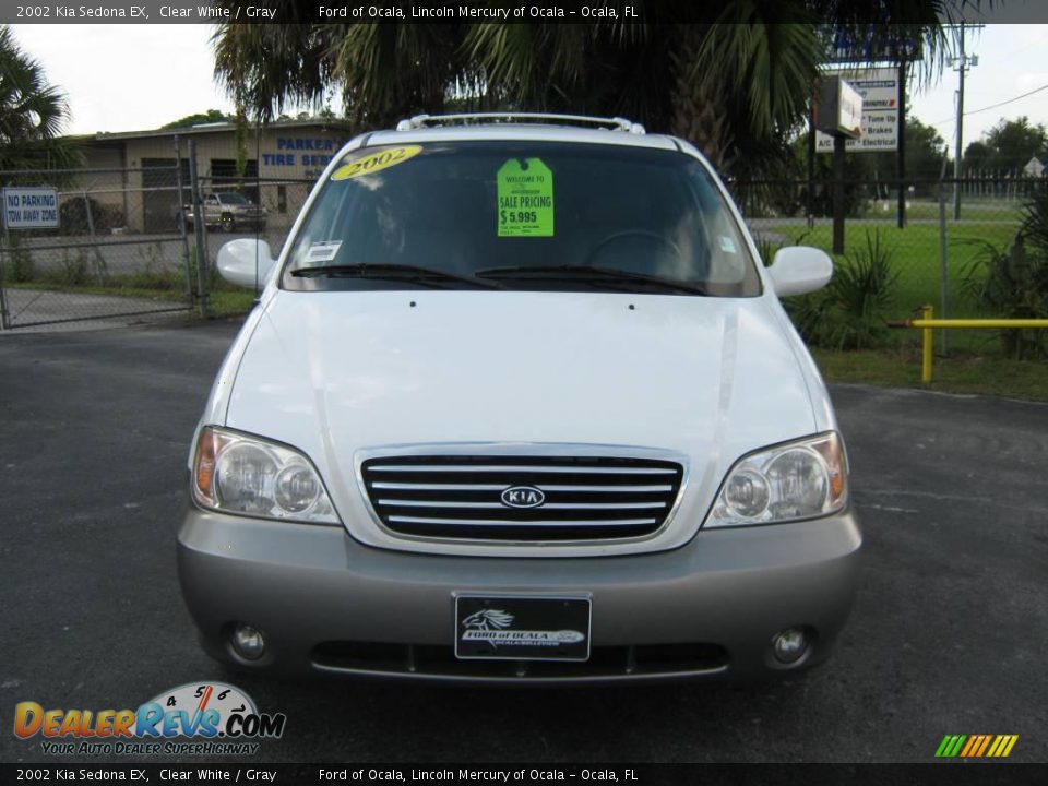 2002 Kia Sedona EX Clear White / Gray Photo #8