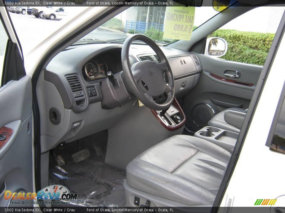 2002 Kia Sedona EX Clear White / Gray Photo #10