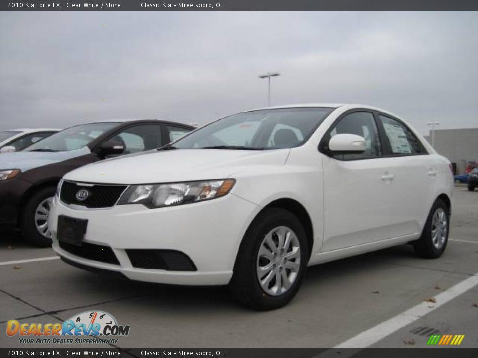 2010 Kia Forte EX Clear White / Stone Photo #1
