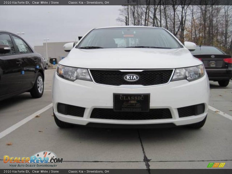 2010 Kia Forte EX Clear White / Stone Photo #2
