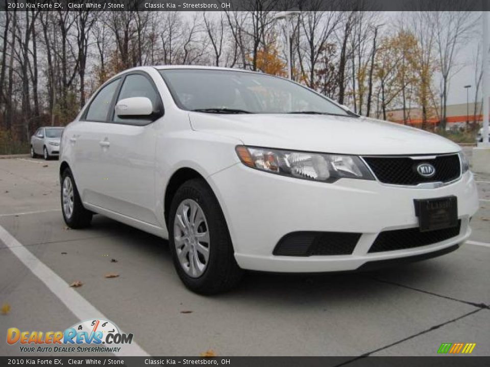 2010 Kia Forte EX Clear White / Stone Photo #3