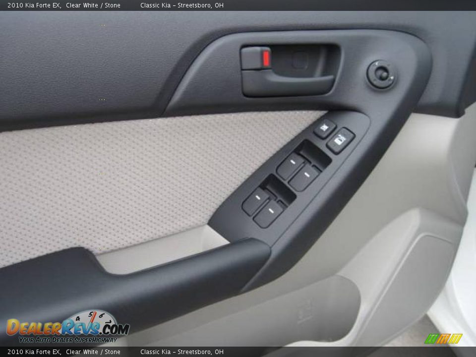 2010 Kia Forte EX Clear White / Stone Photo #6