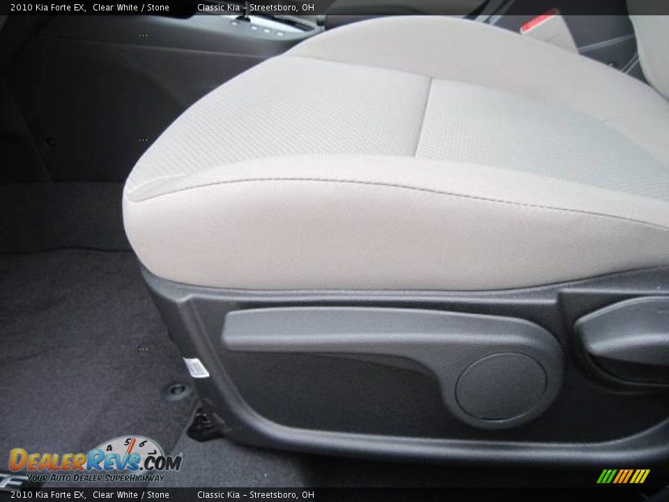 2010 Kia Forte EX Clear White / Stone Photo #7