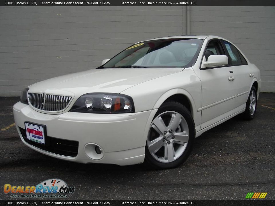 2006 Lincoln LS V8 Ceramic White Pearlescent Tri-Coat / Grey Photo #1