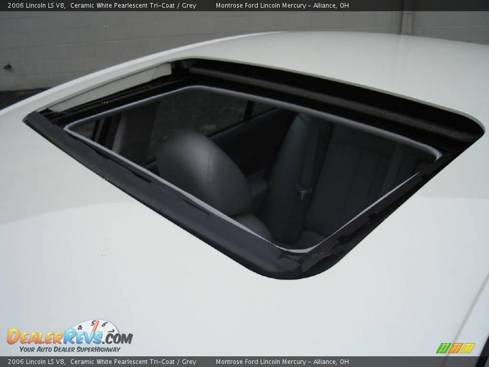 2006 Lincoln LS V8 Ceramic White Pearlescent Tri-Coat / Grey Photo #10