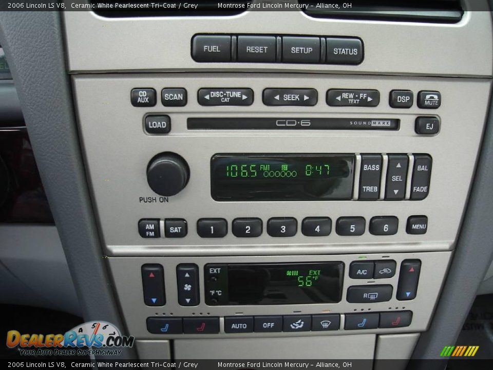 2006 Lincoln LS V8 Ceramic White Pearlescent Tri-Coat / Grey Photo #28