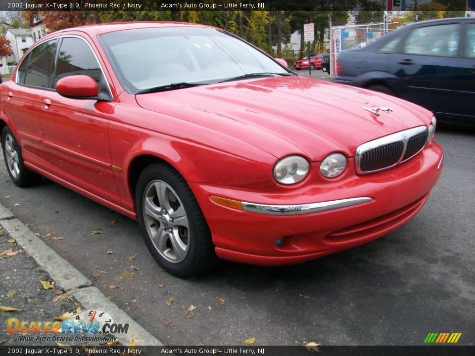 2002 Jaguar X-Type 3.0 Phoenix Red / Ivory Photo #1