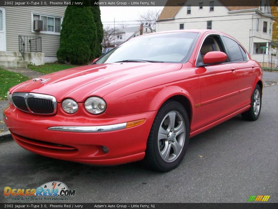 2002 Jaguar X-Type 3.0 Phoenix Red / Ivory Photo #2