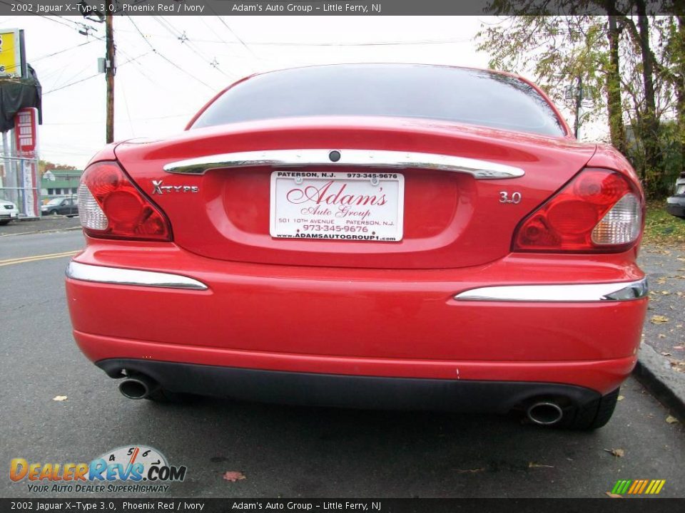 2002 Jaguar X-Type 3.0 Phoenix Red / Ivory Photo #4