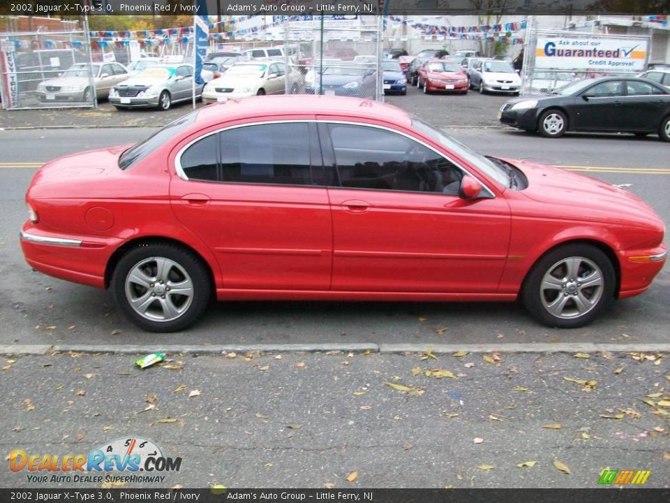 2002 Jaguar X-Type 3.0 Phoenix Red / Ivory Photo #5