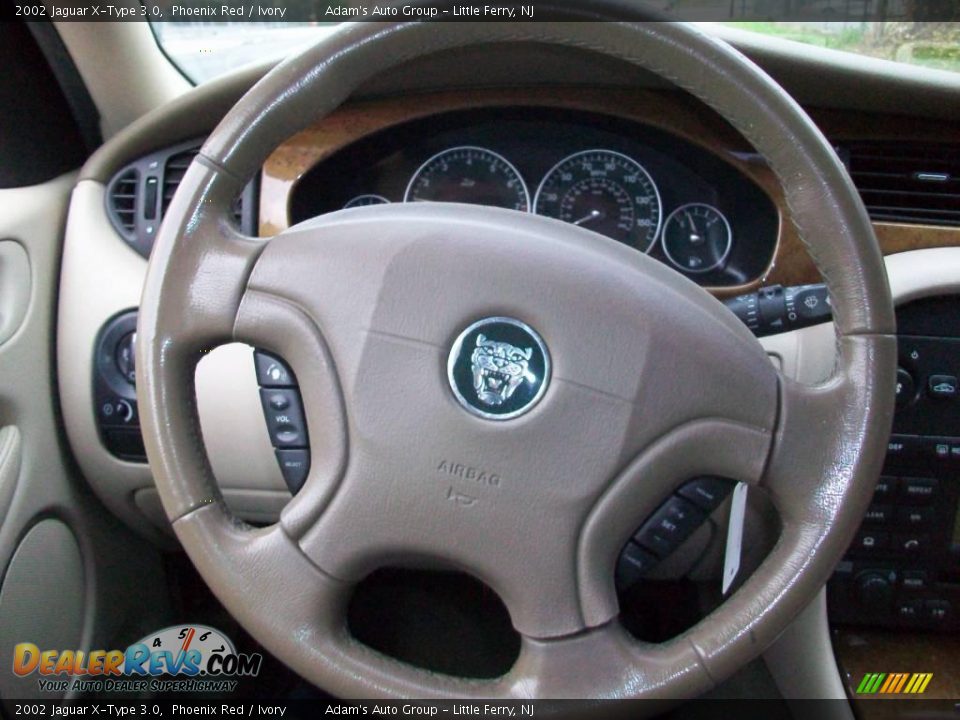 2002 Jaguar X-Type 3.0 Phoenix Red / Ivory Photo #8